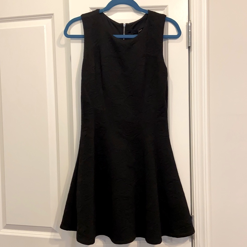 Aqua black floral mini dress (brand new, with tags)
